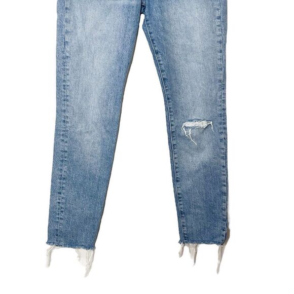 Free People Stella Skinny Jeans Distressed Medium Wash Women’s Size 28 High Rise - Picture 4 of 13